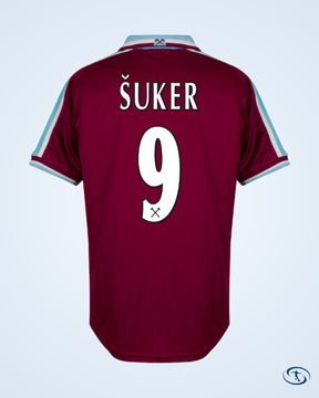 Score Draw West Ham Utd Home Retro Shirt 1999-2001 (Retro Flex Printing) - Men's