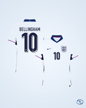 England Home KIDS Bellingham 10 Shirt 2024-2025 (Official Printing) - Kids