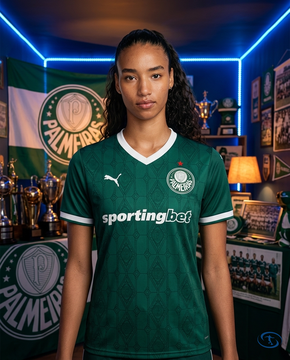 Palmeiras Jersey Home 2025/26 - Women's Puma - Green - Front View | Sant Sport
