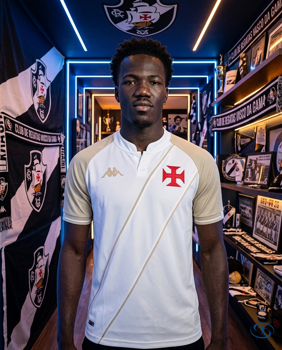 Camisa Vasco da Gama Third 2024/25 - Torcedor Kappa Masculino - Bege - Front View | Sant Sport