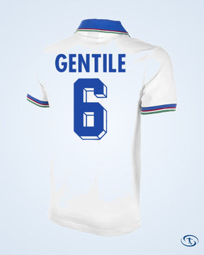 Italy Away Retro Shirt World Cup 1982 Fan Version (Retro Flock Printing)