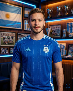 Camisa Seleção Argentina Versão Jogador Away 24/25 - Torcedor Adidas Masculino - Azul - Front View | Sant Sport