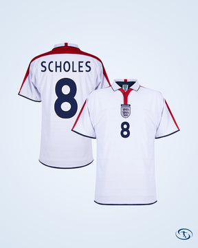 Score Draw England Retro Home Rooney 9 Shirt 2004-2005 (Retro Flex Printing) - Mens