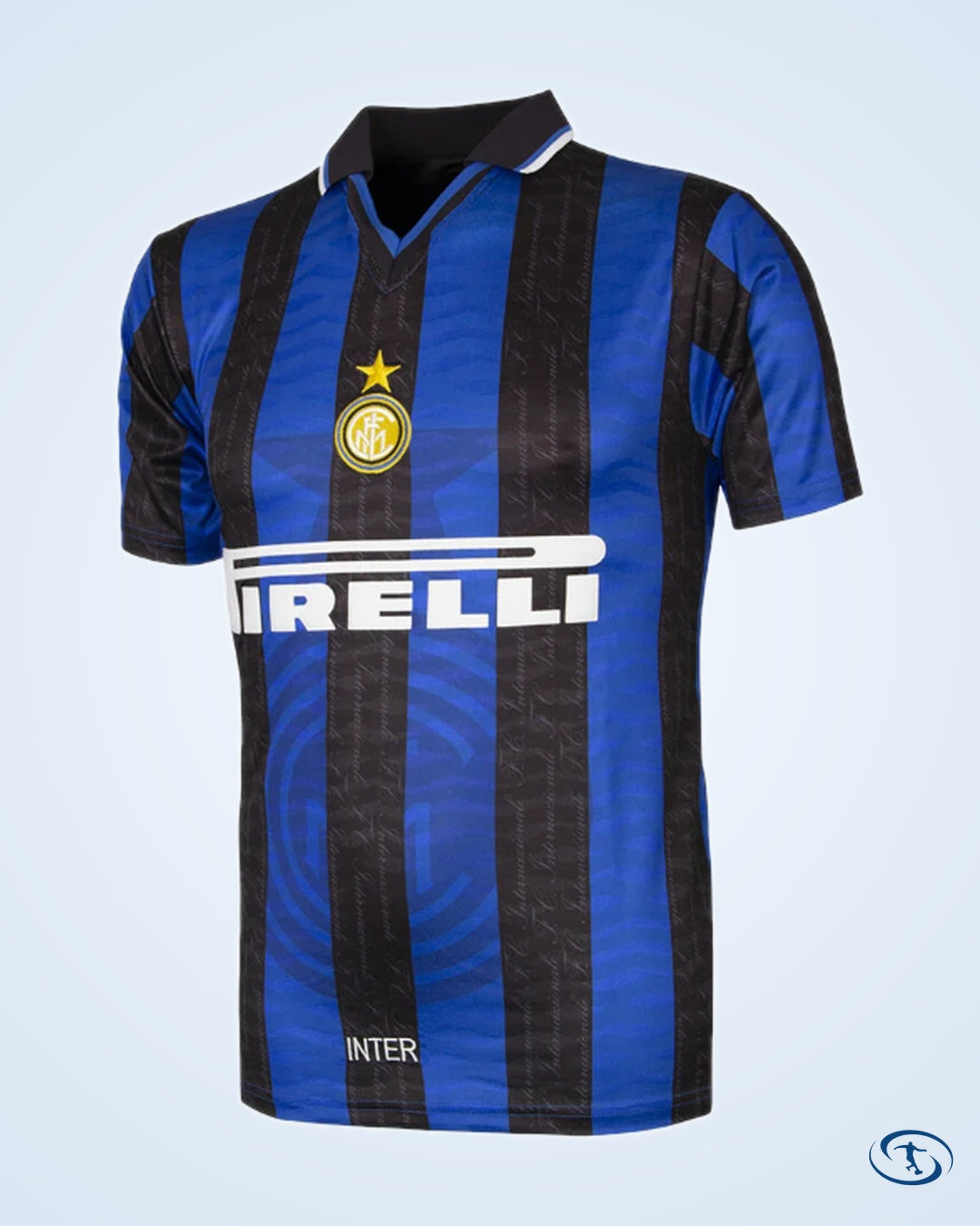 Inter Milan Home Retro Player Number Shirt 1997-1998 (Retro Flock Printing) - Men's