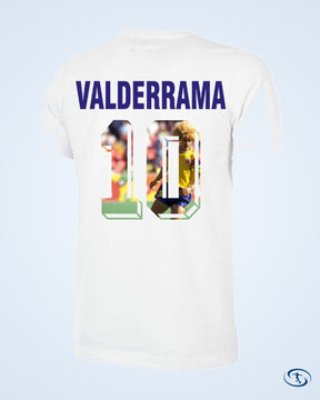 Colombia Home Retro Valderrama 10 Shirt 1972-1973 (Gallery Style Printing) - Men's