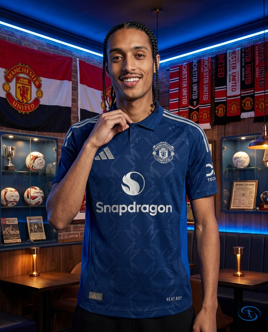 Camisa Manchester United Away 24/25 - Torcedor Adidas Masculino - Azul - Front View | Sant Sport