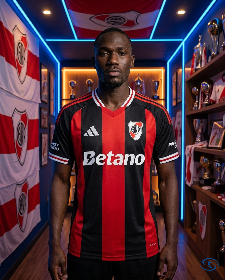 Camisa River Plate Home 2025/26 Jogador Adidas Masculino - Vermelha e Preta - Front View | Sant Sport