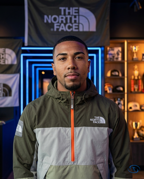The North Face Men's Windbreaker - Badge Close-Up | Sant Sport