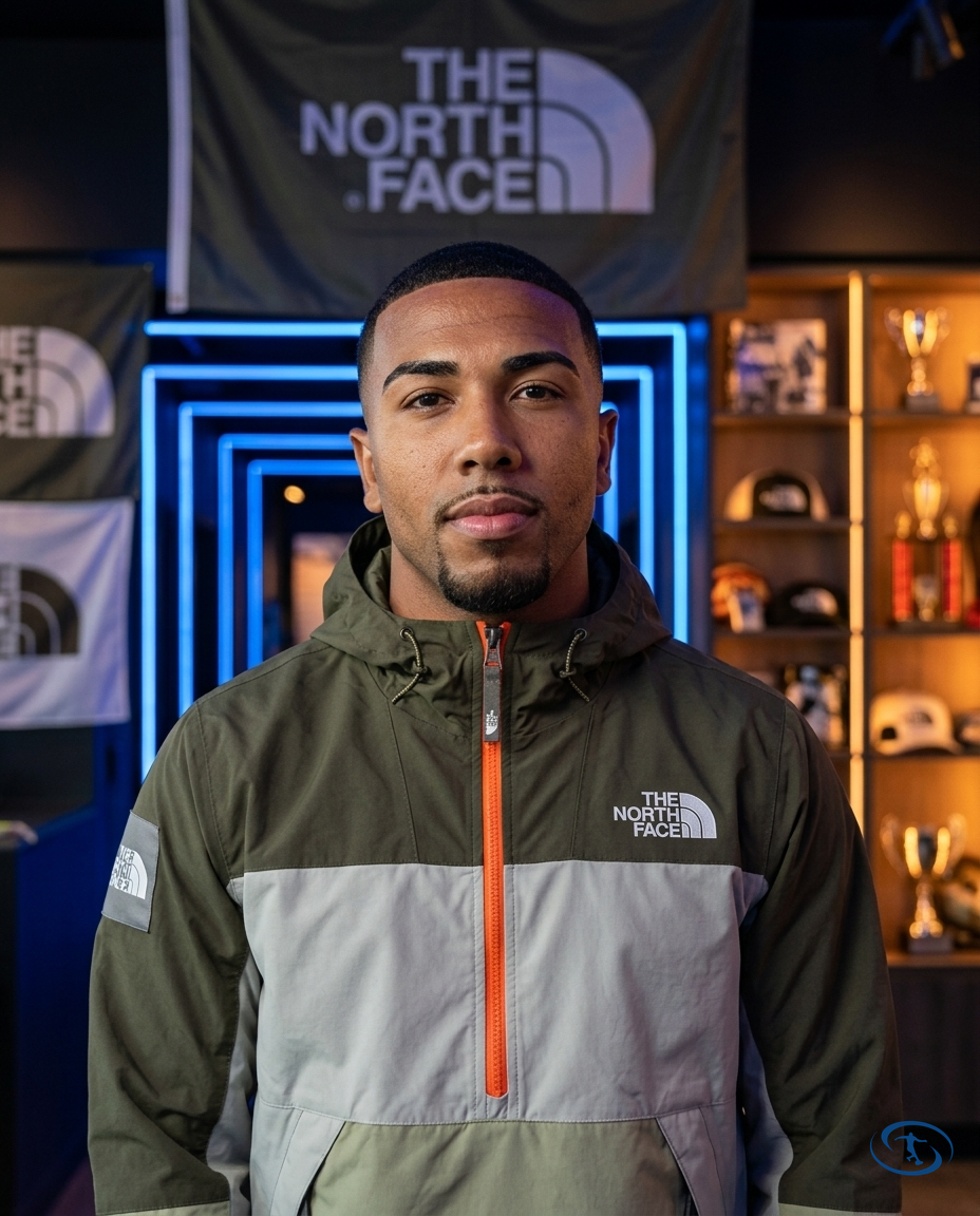 The North Face Men's Windbreaker - Badge Close-Up | Sant Sport