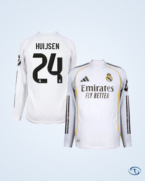 Real Madrid Authentic Home L/S Shirt 2025-2026 Player Version (Official Printing)