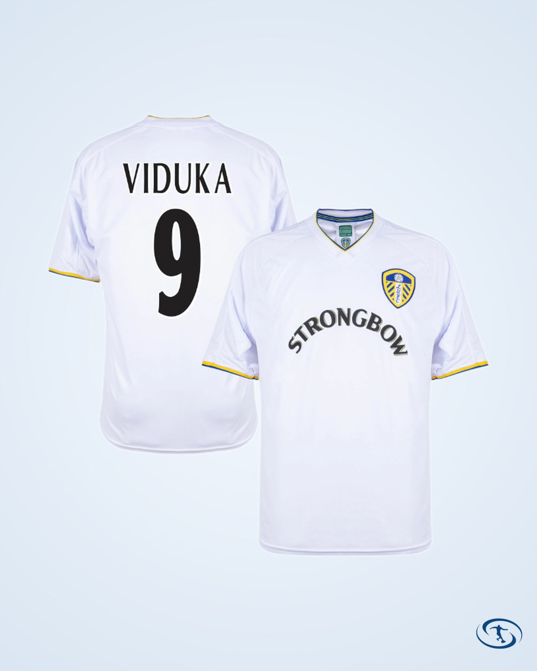 Score Draw Leeds United Retro Home Shirt 2000-2002 Fan Version (Retro Flex Printing)