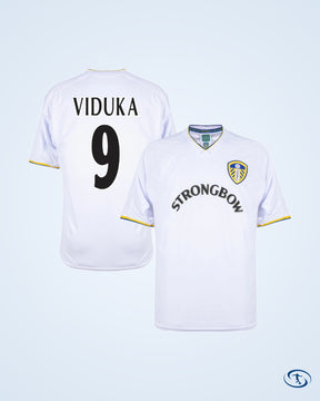 Score Draw Leeds United Retro Home Shirt 2000-2002 Fan Version (Retro Flex Printing)