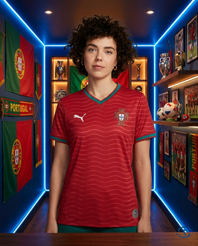 Camisa Portugal Home 2026/27 Torcedor Puma Feminina - Vermelho - Front View | Sant Sport