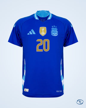 Argentina Away Authentic Mac Allister 20 Shirt 2024-2025 (Official Printing) - Men's | Sant Sport