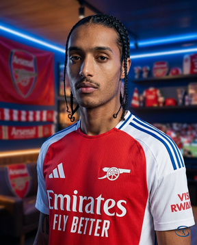 Camisa Arsenal Home 24/25 - Torcedor Adidas Masculino - Vermelho - Badge Close-Up | Sant Sport