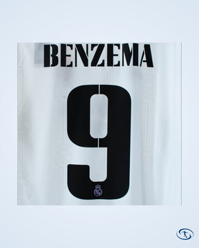 Real Madrid Home Benzema 9 Shirt 2022-2023 (Official Cup Printing) - Men's