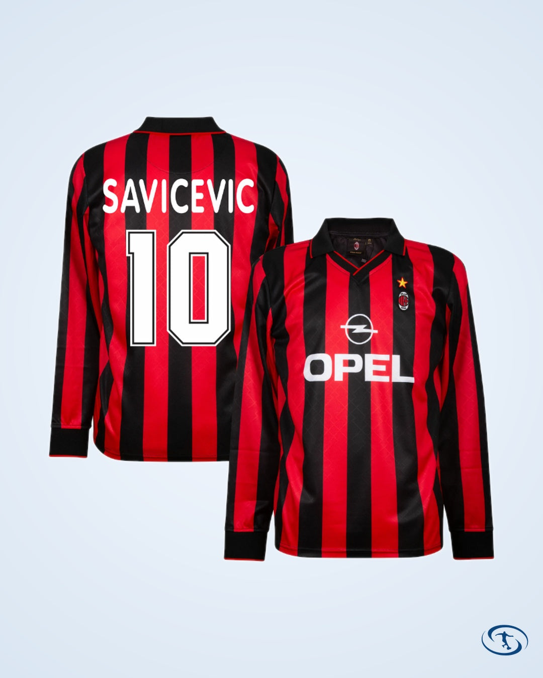 AC Milan Retro Home L/S Shirt 96-97 (Retro Flex Printing)