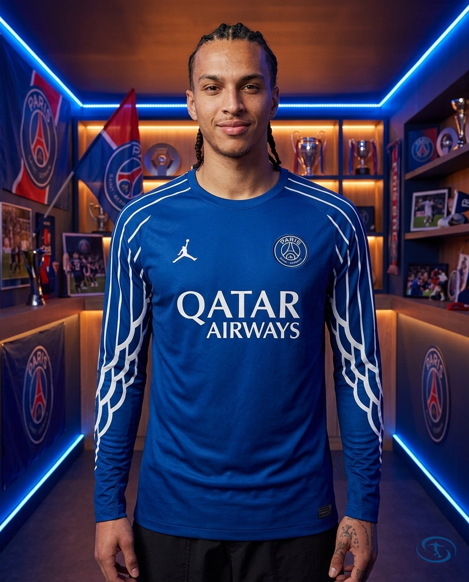 Camisa PSG Manga Longa 24/25 - Torcedor Jordan Masculino - Azul Escuro - Front View | Sant Sport