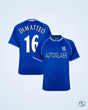 Score Draw Chelsea Retro Home Shirts 1999-2001 (Retro Flex Printing) - Men's