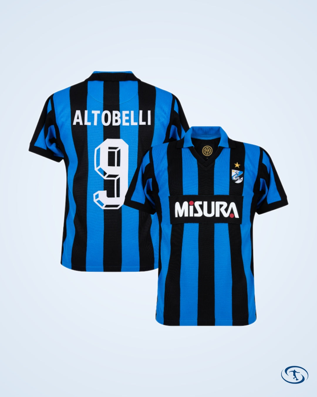 Inter Milan Home Retro Altobelli 9 Shirt 1986 (Retro Flock Printing) - Men's