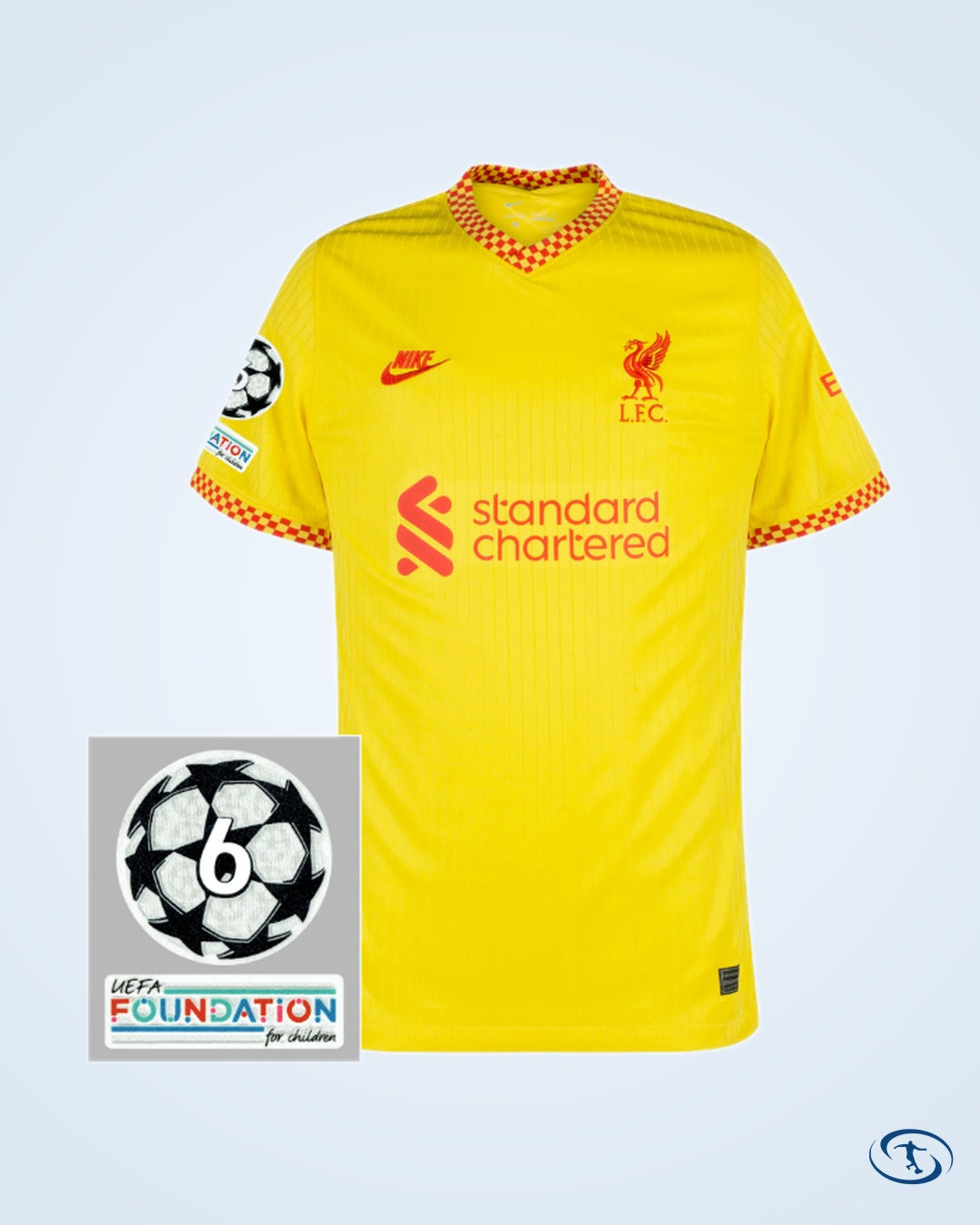 Liverpool 3rd Shirt 2021-2022 inc. UCL Starball 6 Times Winner & UEFA Foundation Patches - Men's