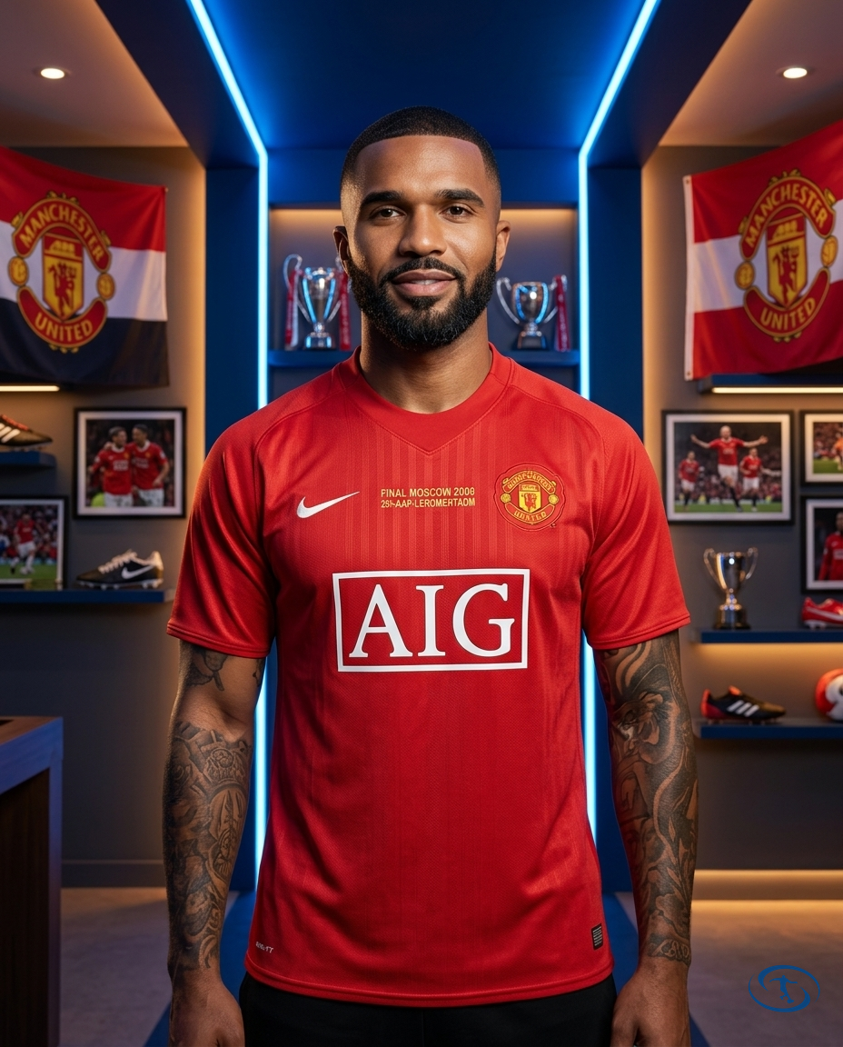 Camisa Manchester United Retrô 2008 Torcedor Nike Masculina - Vermelho - Front View | Sant Sport