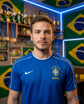 Camisa Seleção Brasileira Retrô Away 1998 Torcedor Nike Masculina - Azul - Badge Close-Up | Sant Sport