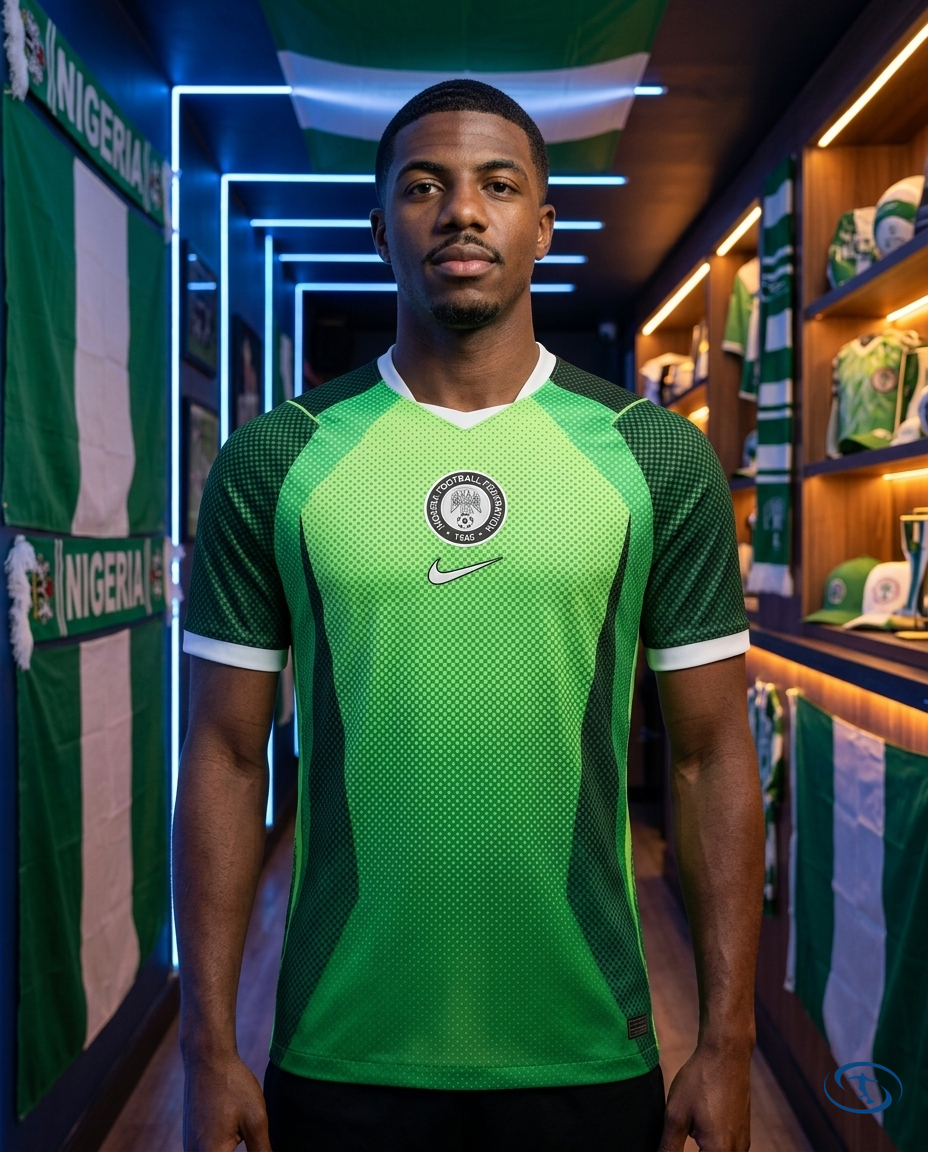 Camisa Nigéria Home 2026/27 Torcedor Nike Masculino - Verde - Front View | Sant Sport