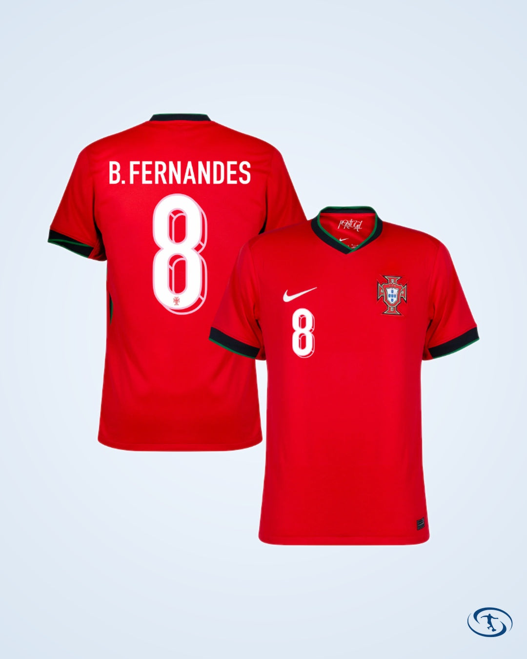 Portugal Home Player Shirt 2024-2025 Fan Version (Official Printing)