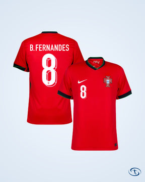Portugal Home Player Shirt 2024-2025 Fan Version (Official Printing)