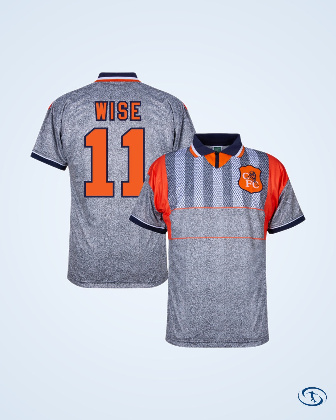 Score Draw Chelsea Retro Away Shirt 1994-1996 (Retro Flex Printing)