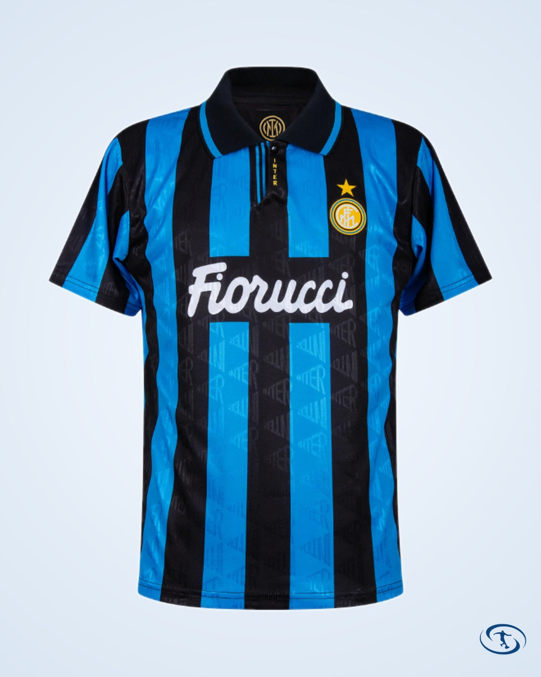 Inter Milan Home No.10 (Bergkamp) Retro Shirt 1993-1994 (Retro Flock Printing) - Men's | Sant Sport