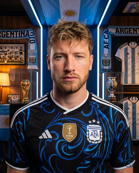 Camisa Argentina Away 2026/27 Torcedor Adidas Masculino - Azul - Badge Close-Up | Sant Sport