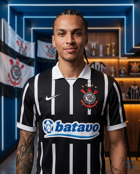 Corinthians Jersey Retro 2009 Nike - Men's Preto - Badge Close-Up | Sant Sport