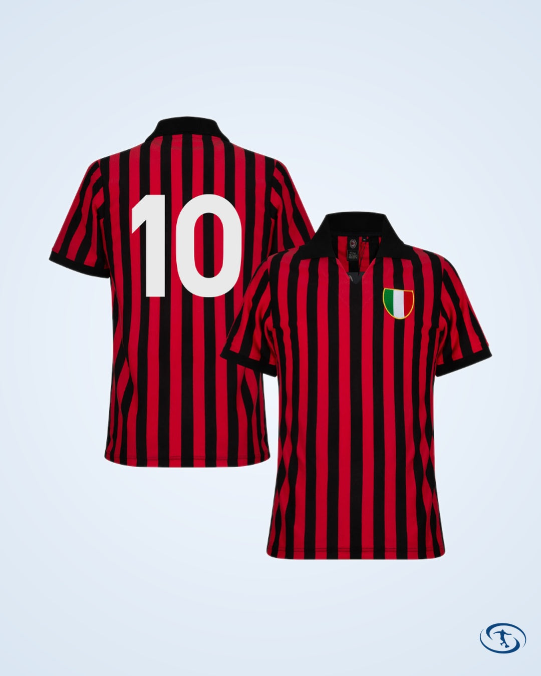 AC Milan Retro Home Player Shirt 1963 (Retro Flock Printing) - Men's