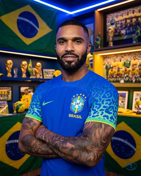 Camisa Seleção Brasileira Away 2022 Torcedor Nike Masculina - Azul - Side View | Sant Sport