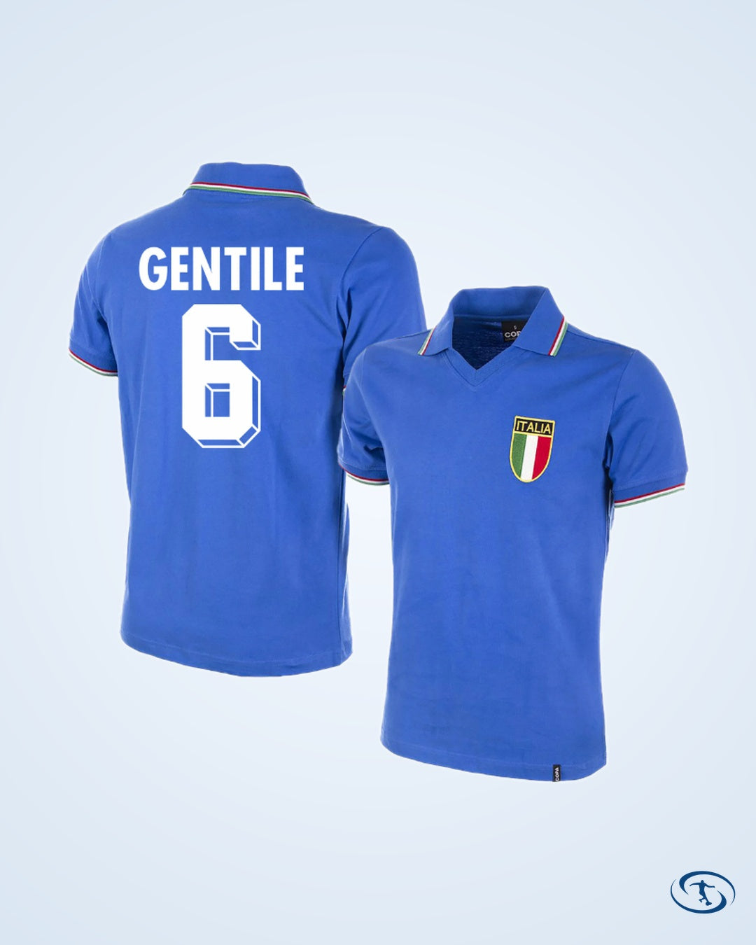 Italy Home Gentile 6 Retro Shirt World Cup 1982 (Retro Flock Printing) - Men's