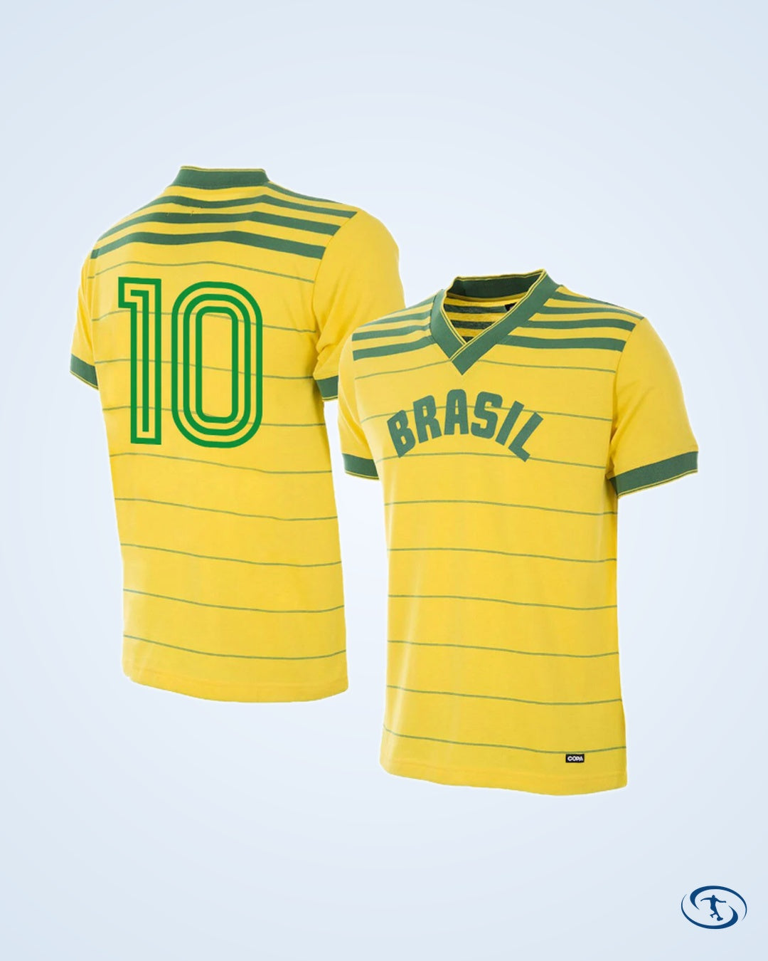 Brazil Home Retro No.10 Shirt 1984 Olympics (Retro Flock Printing) - Men's