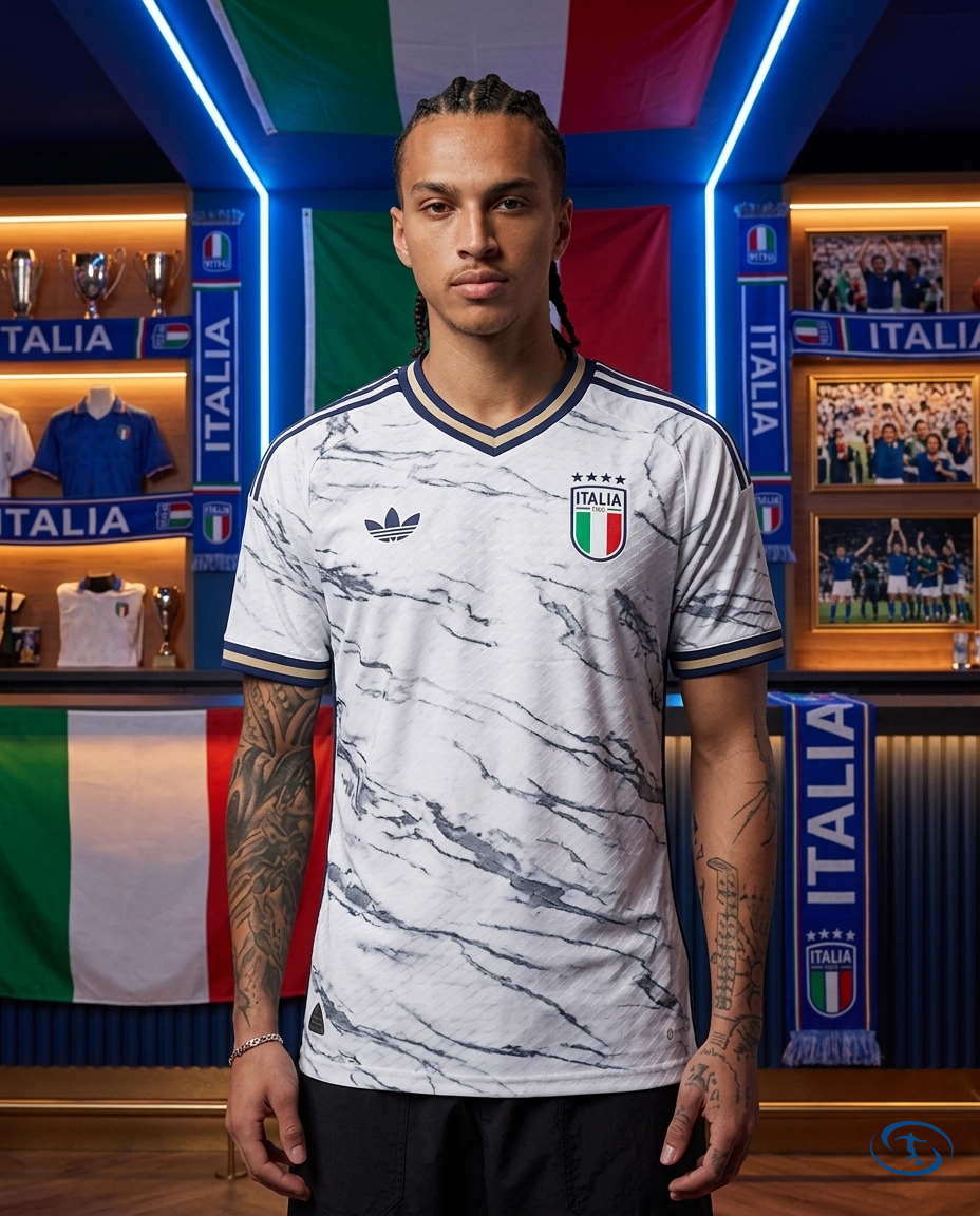 Camisa Itália Away 2026/27 Jogador Adidas Masculino - Branco - Front View | Sant Sport