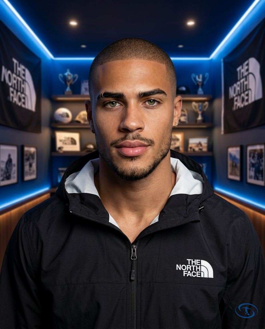 The North Face Men's - Black Windbreaker - Badge Close-Up | Sant Sport