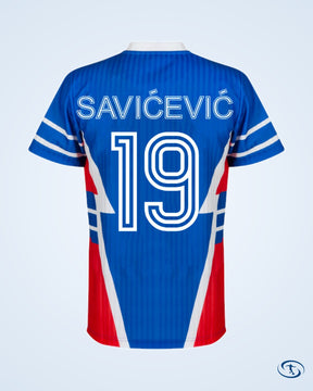 Yugoslavia Home Player Retro Jersey 1990-1991 (Retro Flock Printing) - Men's