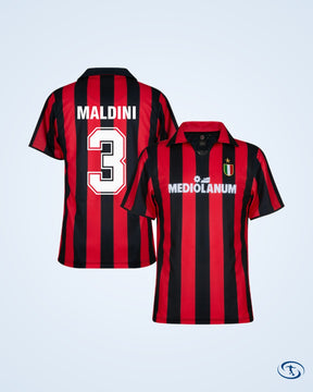 AC Milan Retro Home Palyer Number Shirt 1987-1988 (Retro Flex Printing)