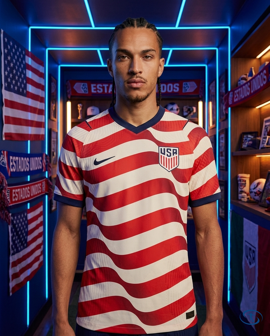 Camisa Estados Unidos Home 2026/27 Jogador Nike Masculino - Branco e Vermelho - Front View | Sant Sport