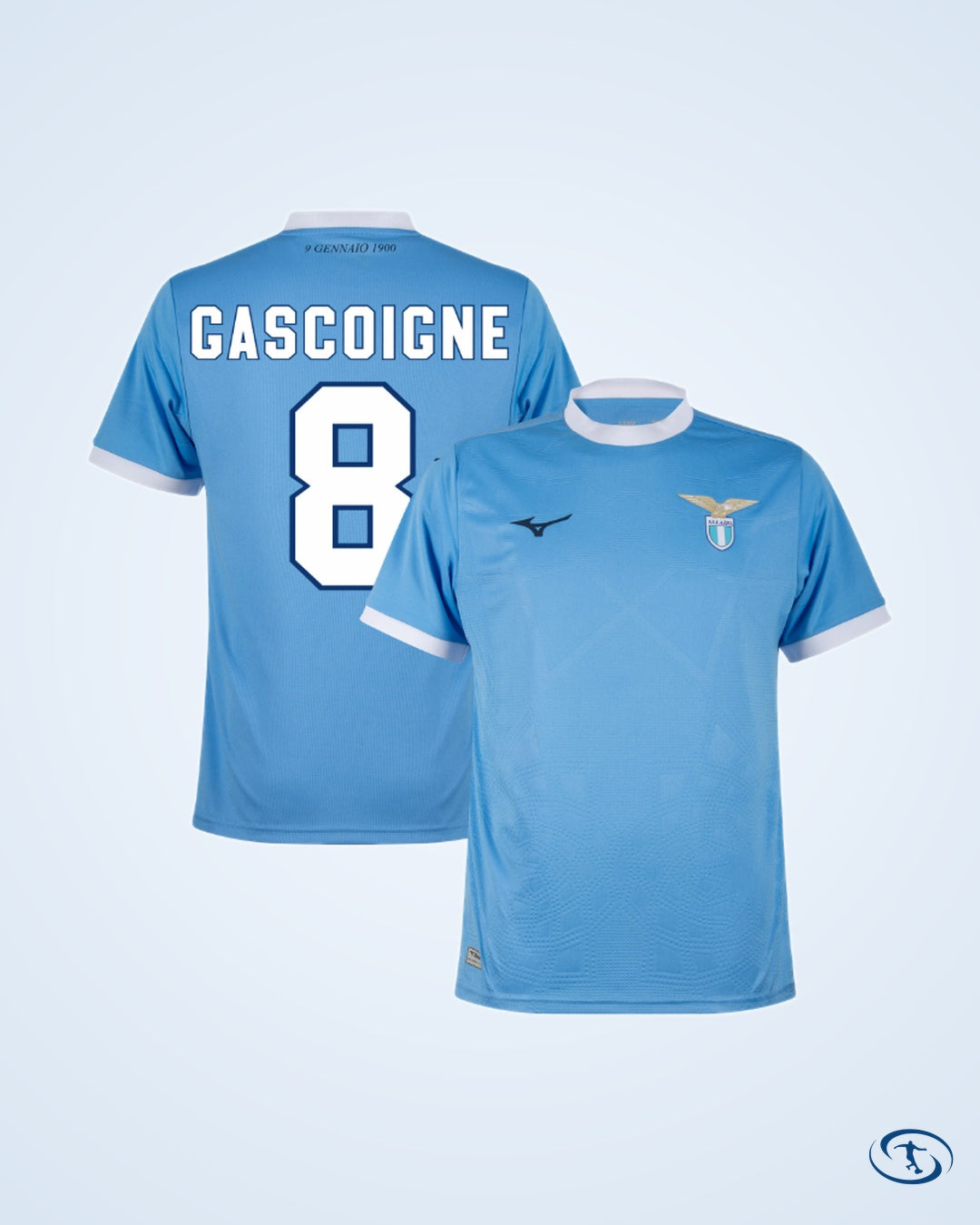 Mizuno Lazio Home Shirt 2025-2026 Fan Version (Legend Printing)