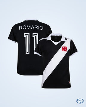 Vasco Da Gama Home Retro Romario 11 Shirt 1988 (Retro Flock Printing) - Men's