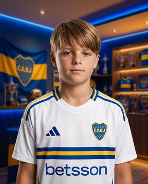 Boca Juniors Jersey Away 24/25 - Adidas Men's - White e Amarelo - Badge Close-Up | Sant Sport