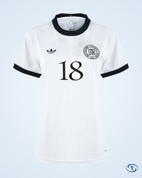 Germany 125th Anniversary Women's Klinsmann 18 Shirt (1996 Legend Flock Printing) - Size Women's M - Women's | Sant Sport