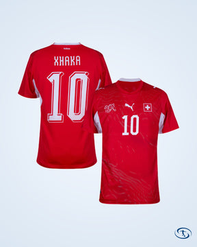 Switzerland Home KIDS Xhaka 10 Shirt 2026-2027 (Fan Style Printing) - Kids