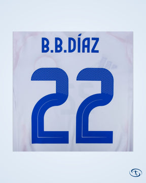 Chile Away B.B Díaz 22 Shirt 2024-2025 (Official Printing) - Men's