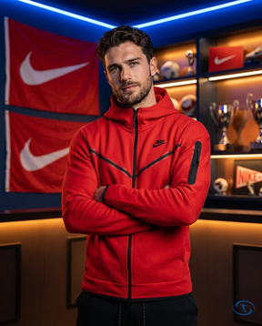 Tech Fleece Nike - Red Kit - Side View | Sant Sport